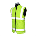 Hi vis security reflective safety vests customised with zipper and pocket
